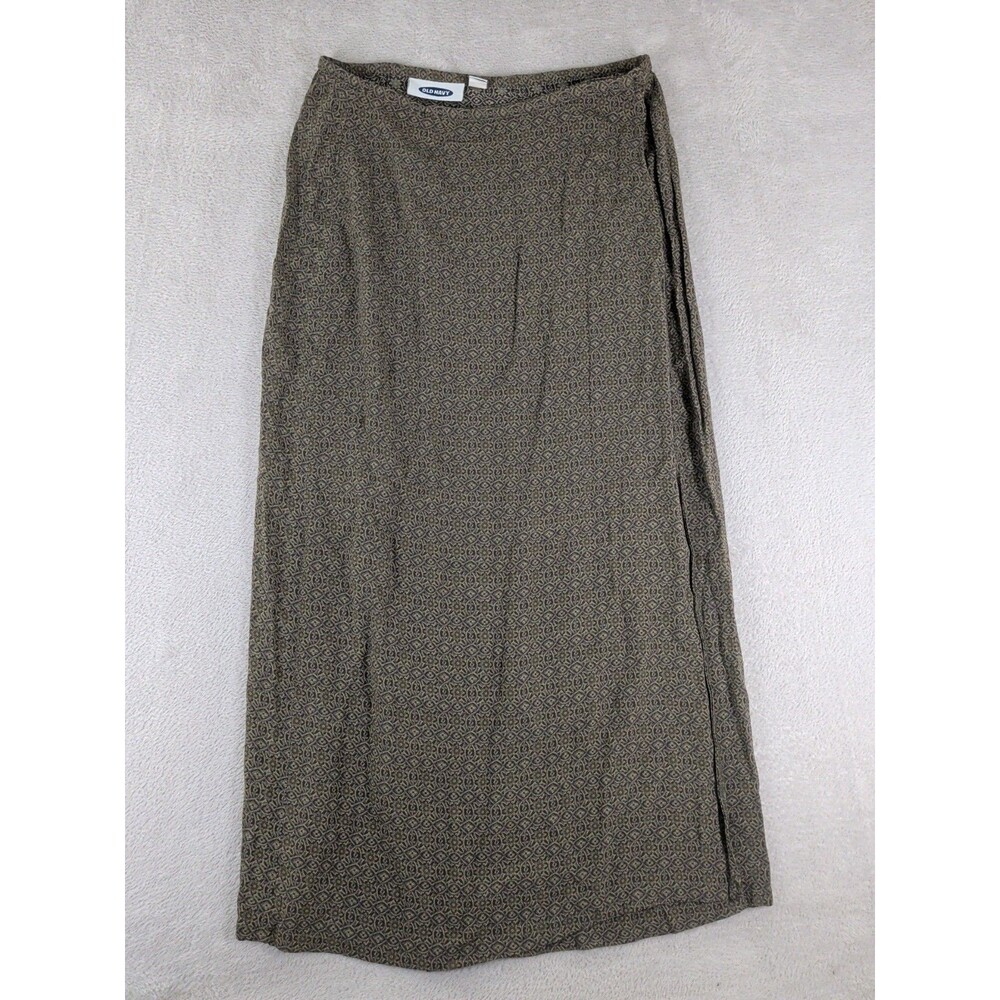 Old Navy Rayon Wrap Long Maxi Skirt Size 8 Dark Academia Y2K 90's cottage